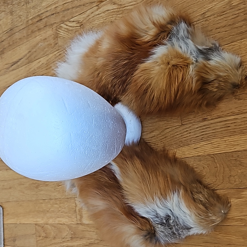 Real fox fur stole collar
